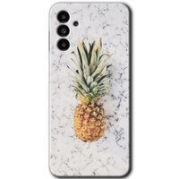 MRCİLETİSİM Samsung Galaxy A13 5G Kılıf HD Desen Baskılı Arka Kapak + Temperli Cam - Ananas