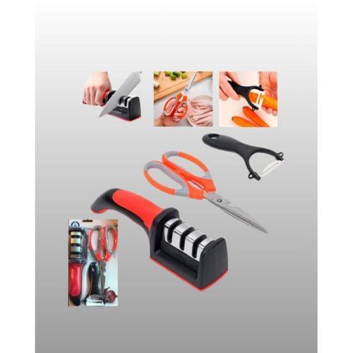 3 Parçalı Çok Fonksiyonlu Mutfak Makas Seti – Paslanmaz Çelik, Ergonomik Tasarım