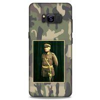 Samsung Galaxy S8 Kılıf Atatürk (13) Silikon Kap Kamuflaj