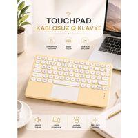 Android Ve İos Uyumlu Bluetooth Klavye Touchpad Slim Kablosuz Wifi Q Klavye