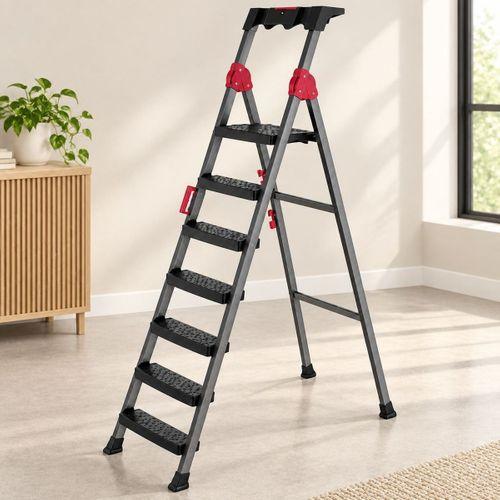 6+1 Basamaklı Metal Merdiven 150 kg Taşıma