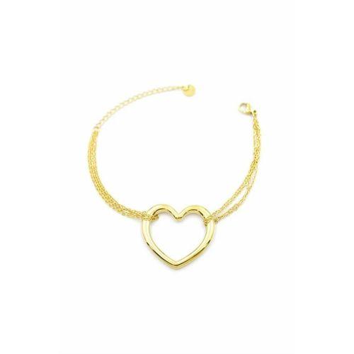 Zincir Kalp Bileklik - Altın