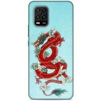Xiaomi Mi 10 Lite Kılıf Dragons (22) Tam Koruma Kılıfı Ejderha Dövme Kırmızı