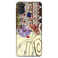 Lopard Samsung Galaxy M21 Uyumlu Kılıf Sürreal Yüzler ♀ (19) Kılıfları Baskılı