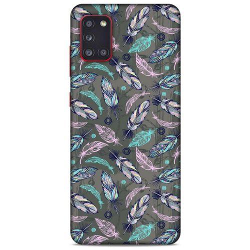 Samsung Galaxy A31 Kılıf Desenli Özel Seri Tüyler (6) Silikon Kılıf