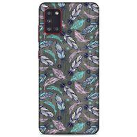 Samsung Galaxy A31 Kılıf Desenli Özel Seri Tüyler (6) Silikon Kılıf