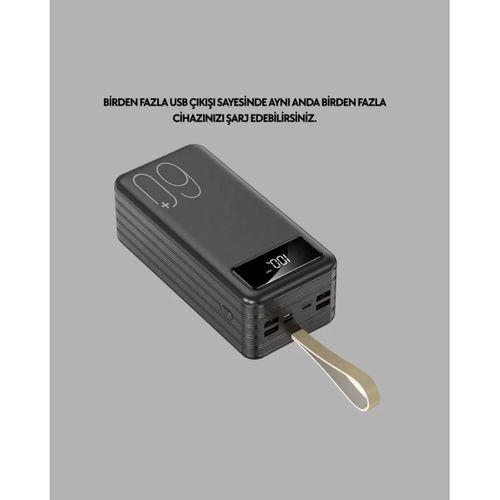 4 Çıkışlı Hızlı Şarj Destekli Powerbank