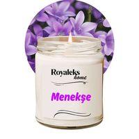 Doğal Özel Seri Kokulu Dekoratif Kavanoz Mum 210 cc - Menekşe Esansı - RYL
