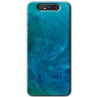 Samsung Galaxy A80 HD Baskılı Kılıf + 9D Tam Ekran Koruyucu - Mavi Aura