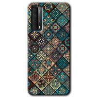 Potkal Hediye Fabrikası Huawei P Smart 2021 Kılıf HD Desen Baskılı Arka Kapak - Mat Mandala