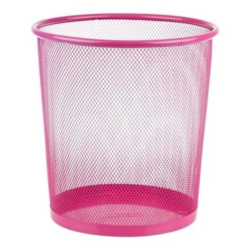 LİNEA METAL FİLE PERFORE ÇÖP KOVASI RENKLİ ( PEMBE)