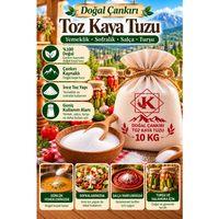 Doğal Çankırı Toz Kaya Tuzu 10 KG İnce Öğütülmüş Sofralık Yemeklik Turşuluk