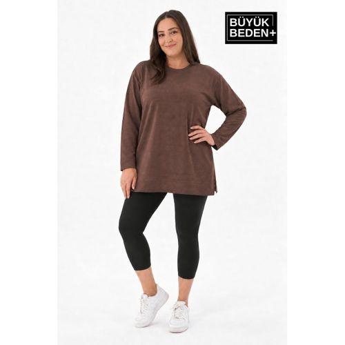 Kadın Tunik Büyük Beden ince Sweatshırt SPR26BTK990