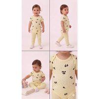 6/18 Ay Baskılı Zıbınlı Penye Bebek Takımı