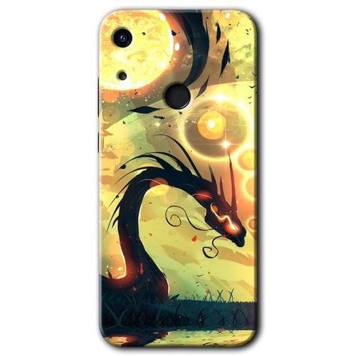 Huawei Y6s 2019 Kılıf Baskılı Kapak - Digital Dragon +Tam Ekran Koruyucu