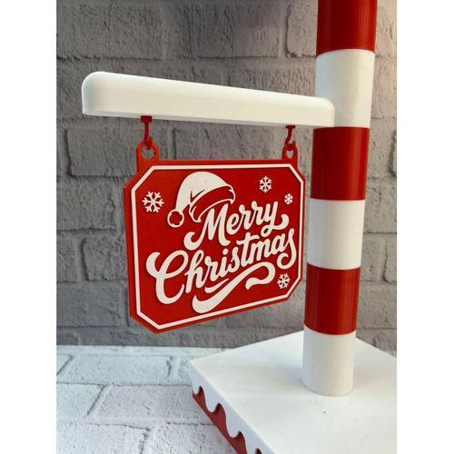 Yılbaşı Tabelalı Dekoratif Lamba Merry Christmas Işıklı Tasarım