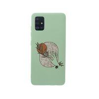 Samsung A51 Olive Branch Premium Silikonlu Yeşil Telefon Kılıfı