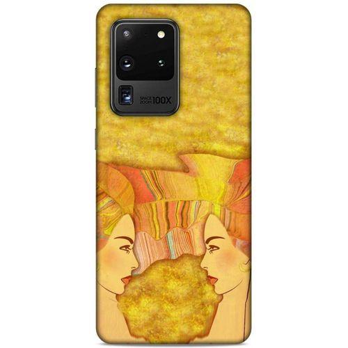 Lopard Samsung Galaxy S20 Ultra Uyumlu Kılıf Sürreal Yüzler ♀ (16) Kalın Kılıf Desenli