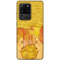 Lopard Samsung Galaxy S20 Ultra Uyumlu Kılıf Sürreal Yüzler ♀ (16) Kalın Kılıf Desenli