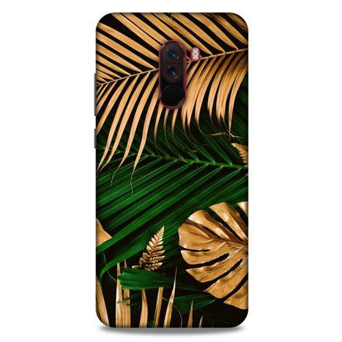 Lopard Xiaomi Pocophone F1 Uyumlu Kılıf Bahar (6) Silikon Kılıf Altın Yapraklar