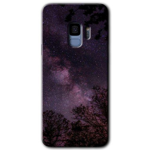 Potkal Hediye Fabrikası Samsung Galaxy S9 HD Baskılı Kılıf + 9D Tam Ekran Koruyucu - Gece Galaksi