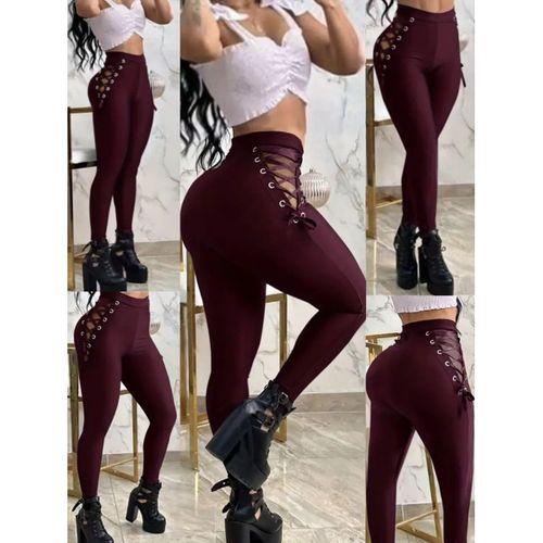 Kadın Yüksek Bel çapraz Bağcıklı Tül Detaylı Dalgıç Tayt