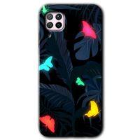 Huawei P40 Lite Kılıf HD Desen Baskılı Arka Kapak - Lighter Butterfly + Kırılmaz Cam