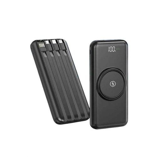 Kablosuz Çoklu Şarj Girişli 10.000 Mah Kablolu Powerbank Taşınabilir