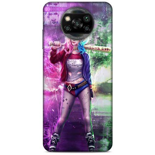 Xiaomi Redmi Poco X3 Uyumlu Kılıf Harley Quinn (30) Silicone Case Koyu kahverengi