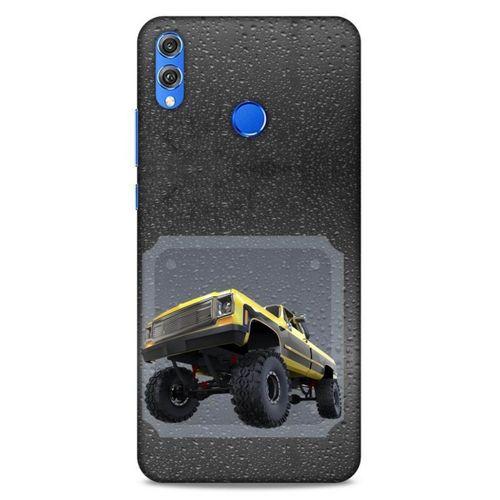 Lopard Huawei Honor 8x Uyumlu Kılıf PickUpX (22) Tam Koruma Kılıfı Sarı Siyah