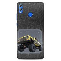 Lopard Huawei Honor 8x Uyumlu Kılıf PickUpX (22) Tam Koruma Kılıfı Sarı Siyah