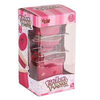 ATF-683G-6 Raflı Pembe Emaye Tencere Tava Seti 7 Parça -Vardem