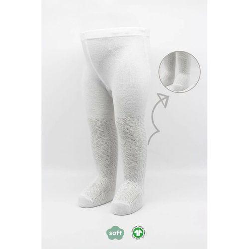 Tekli Zikzak Kabartma Penye Külotlu Çorap Beyaz Günlük Kullanım İçin Şık Seçenek