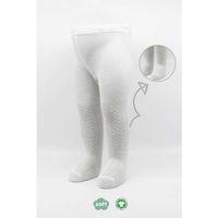 Tekli Zikzak Kabartma Penye Külotlu Çorap Beyaz Günlük Kullanım İçin Şık Seçenek