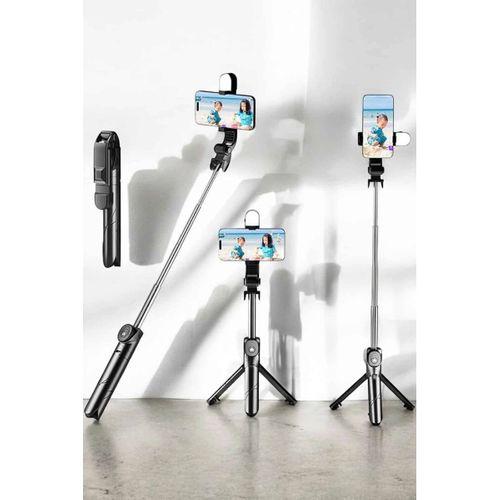 Tripod Kablosuz Bluetooth Bağlantılı Selfie Çubuğu 360 Derece Dönebilen