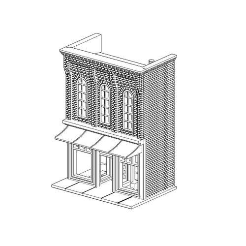 HO Ölçeği Main Street 2 Arka Plan - 6903365
