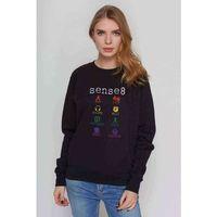 Sense8 Minimalist Symbols & Name Colour Baskılı Siyah Kadın Sweatshirt