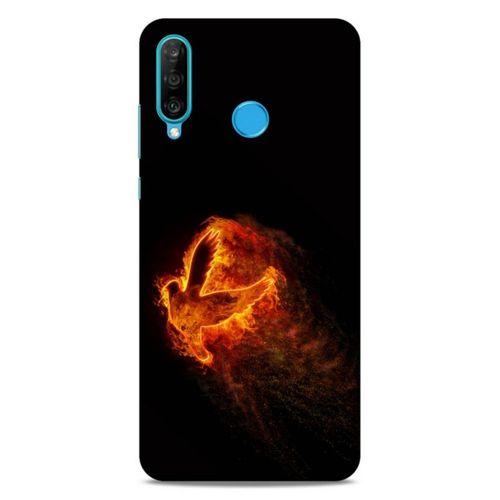 Lopard Huawei P30 Lite Uyumlu Kılıf FireX (30) Silicone Case Ateş Kartal