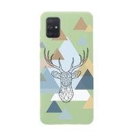 Samsung A71 Polygon Deer Premium Silikonlu Telefon Kılıfı