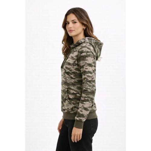 Kamuflaj Desenli 2 İplik 4 Mevsim Kapüşonlu Kanguru Cepli Hoodie Sweatshirt - Kamuflaj