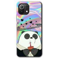 Xiaomi Mi 11 HD Baskılı Kılıf + 9D Tam Ekran Koruyucu - Milkshake Panda