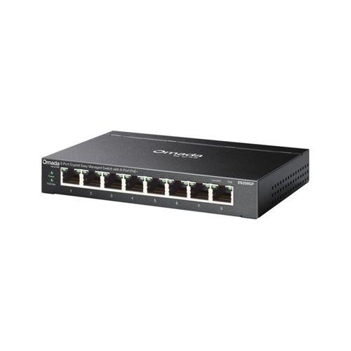 TP-LINK OMADA ES208GP 8 PORT GIGABIT 8 PORT POE 64W YONETİLEBİLİR METAL KASA SWITCH