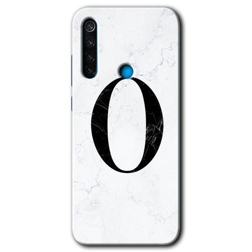Redmi Note 8T Kılıf HD Desen Baskılı Arka Kapak - Beyaz Mermer Desenli Ö Harfi