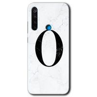 Redmi Note 8T Kılıf HD Desen Baskılı Arka Kapak - Beyaz Mermer Desenli Ö Harfi