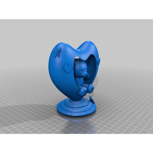 Sevgililer Günü Ayıcığı Kalp İçinde (Bu ürün Sadece Plastik parçadır - Almadan Önce Soru Sorabilirsiniz)