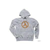 Half Life Logo Gri Kapşonlu Sweatshirt Hoodie