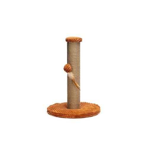 Beeztees DBL Kedi Tırmalama ve Oyuncağı, Toprak Rengi, 35x35x50cm