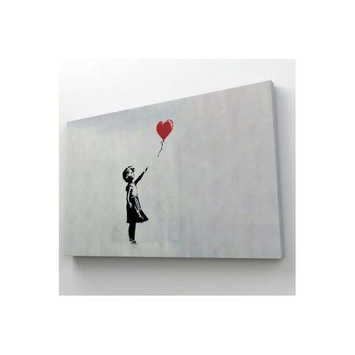 Banksy Kırmızı Balonu Uçup Giden Kız Kanvas Tablosu