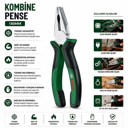Pense 7 inç (180 mm) Ergonomik Saplı