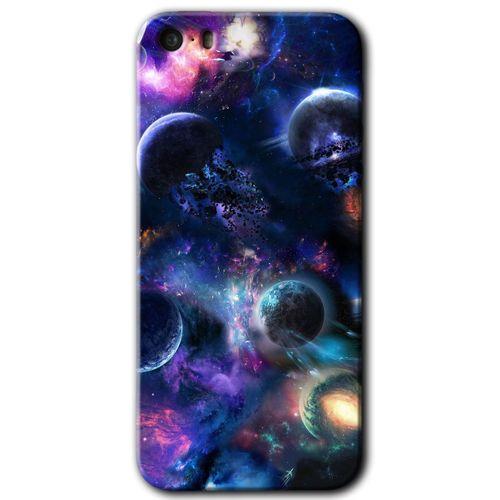 iPhone 5 Kılıf HD Desen Baskılı Arka Kapak - Gezegen Karışımı